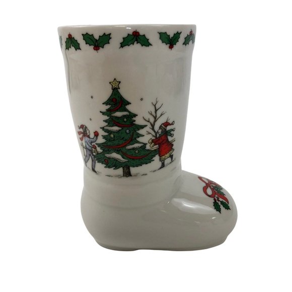 Studio Nova Large Boot Vase Planter Christmas Shoppers Porcelain MZ543 Boxed - Picture 3 of 10